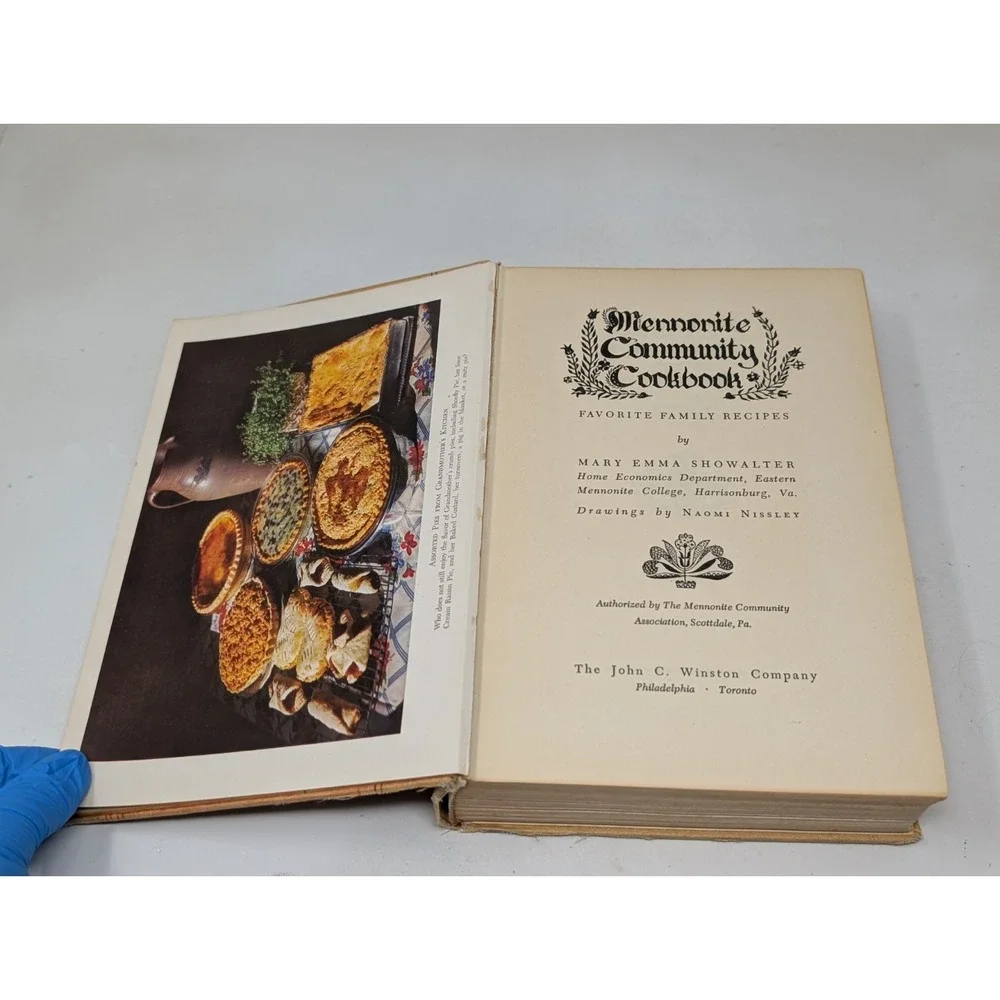 Mennonite Community Cookbook - Mary Emma Showalter 1950 Third Printing Hardcover